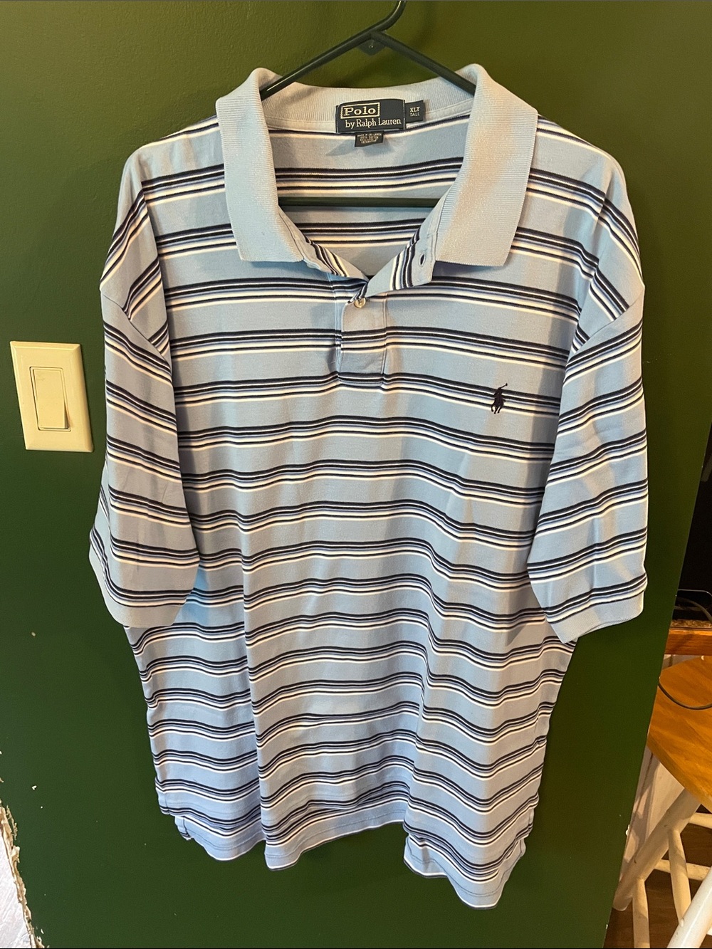 Vintage Polo by Ralph Lauren Short Sleeve Size XLT Blue Stripped